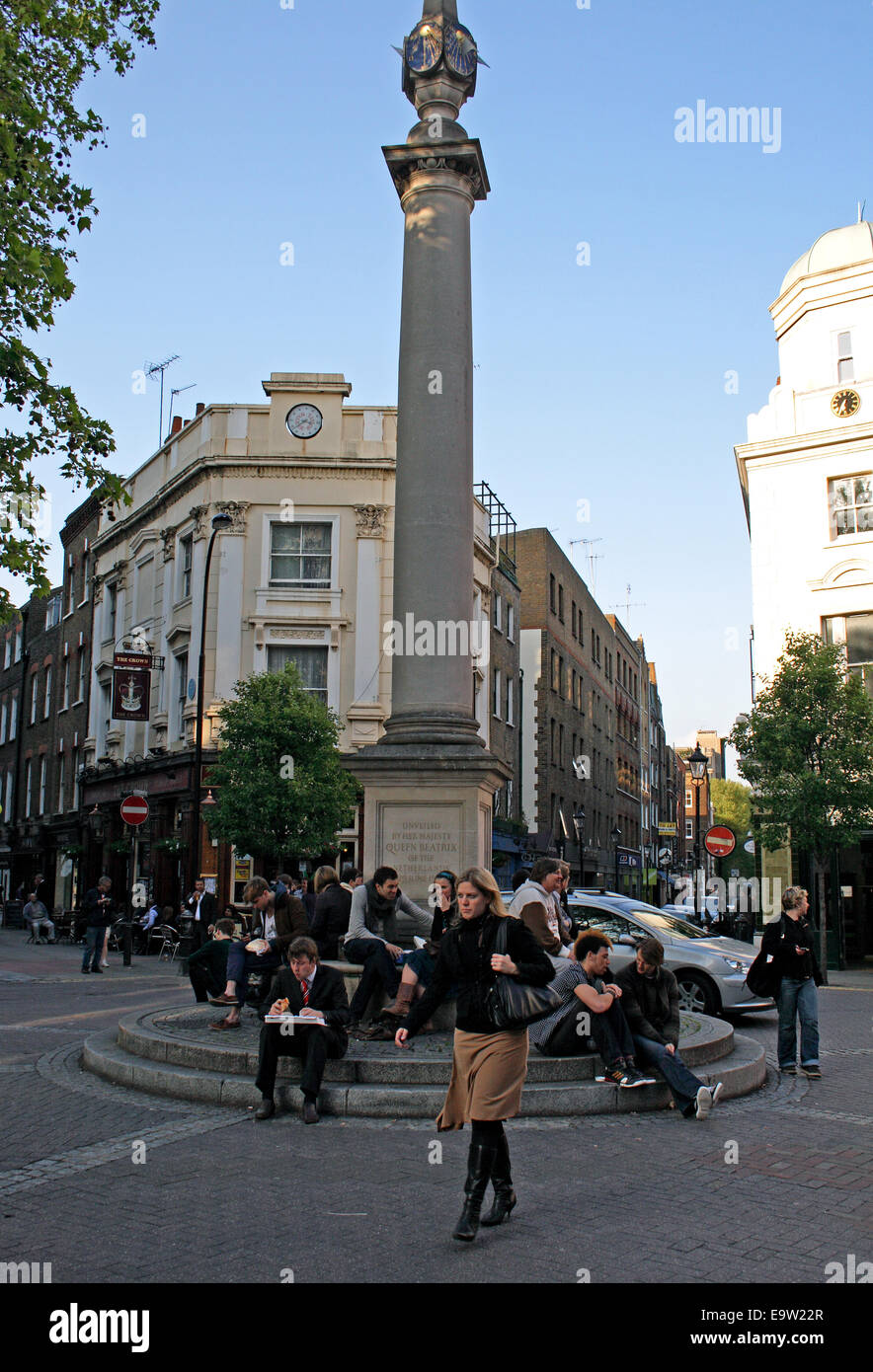 Seven Dials, in the Covent Garden area of London, England Stock Photo