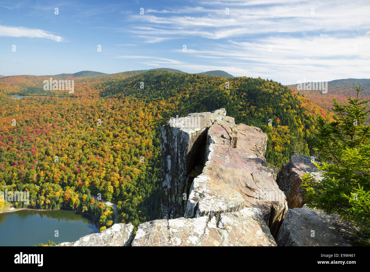 Dixville Notch in Dixville, New Hampshire USA from Table Rock during