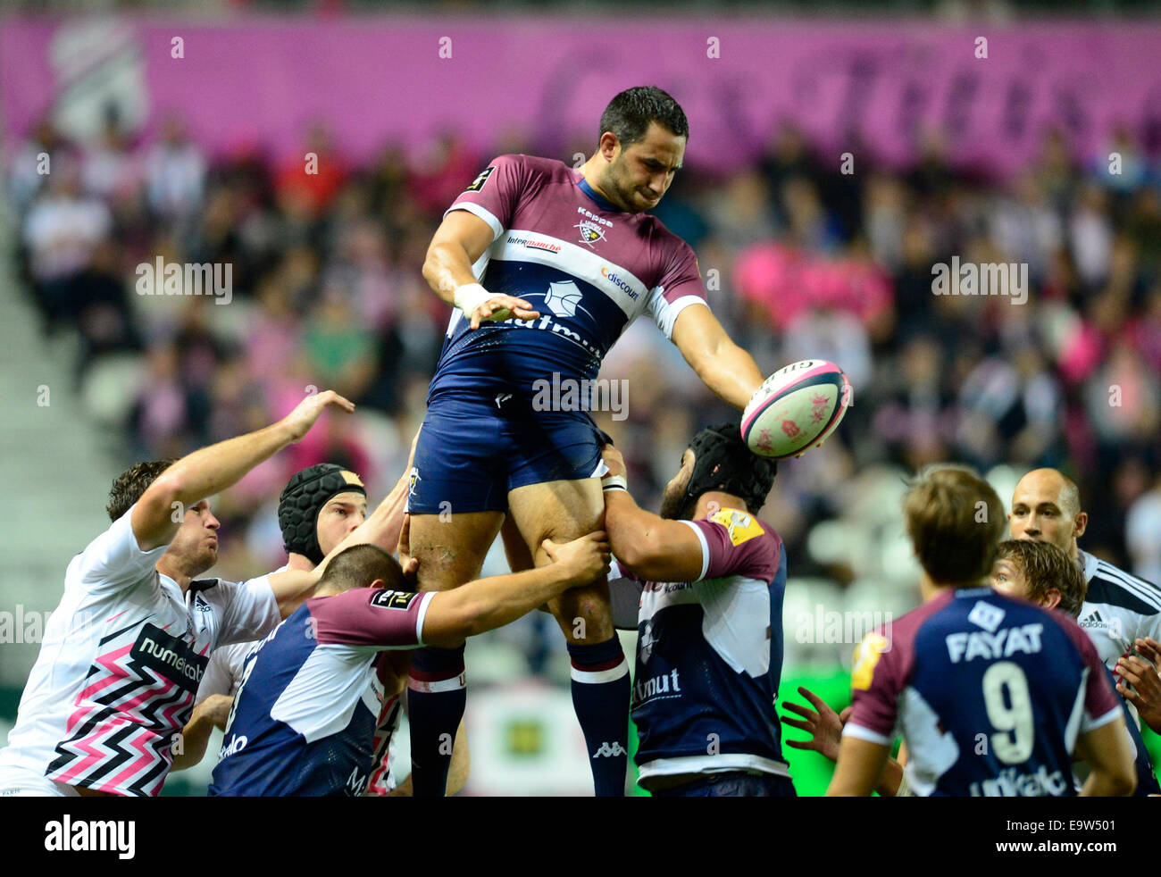 Paris, France. 01st Nov, 2014. French Top 14 rugby union, Stade 
