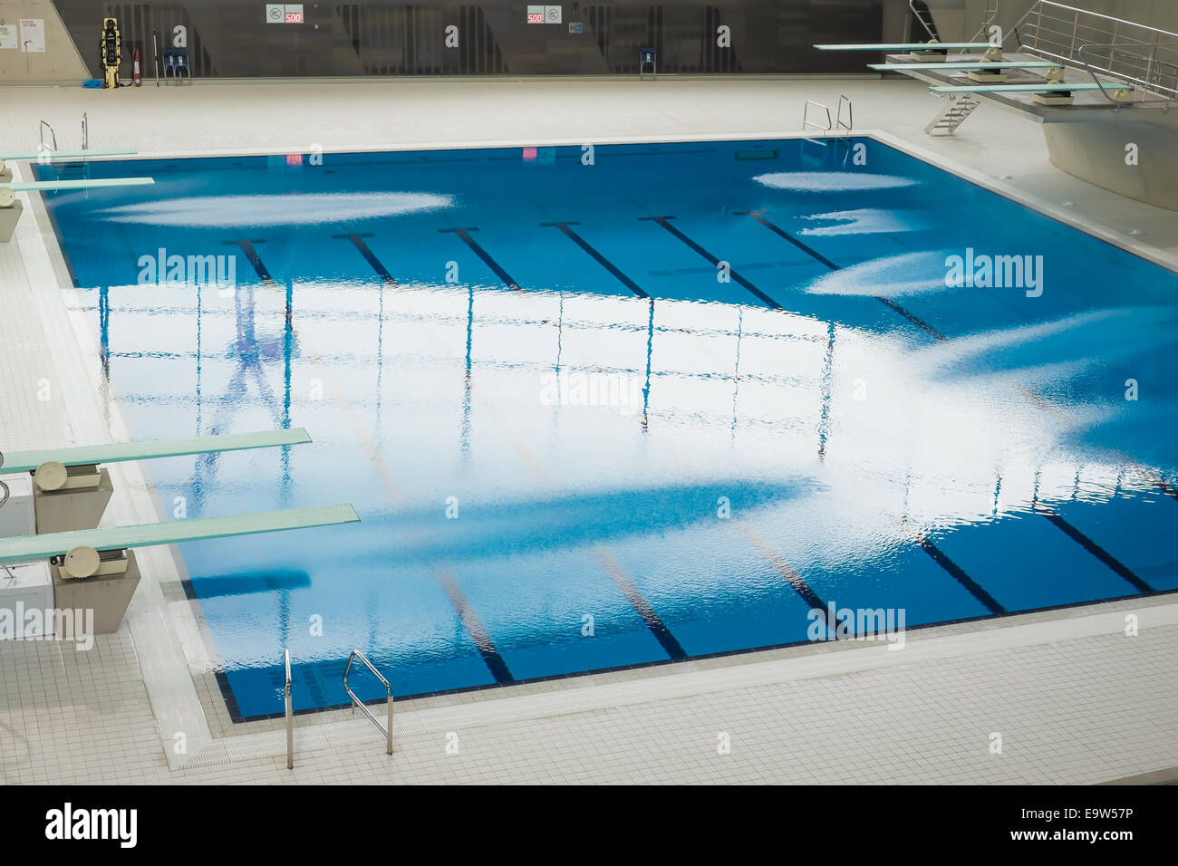 Diving Pool, The Aquatic Centre, Queen Elizabeth Olympic Park, London Stock Photo