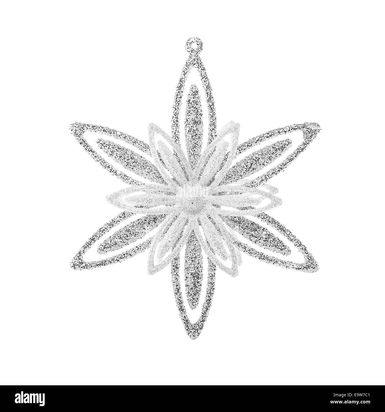 Snowflake decoration isolated on a white background Stock Photo