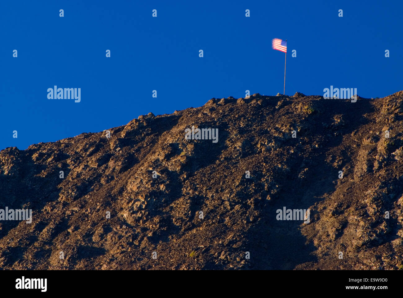 Ebbetts Peak with flag from Pacific Crest Trail, Toiyabe National Forest, Ebbetts Pass National Scenic Byway, California Stock Photo