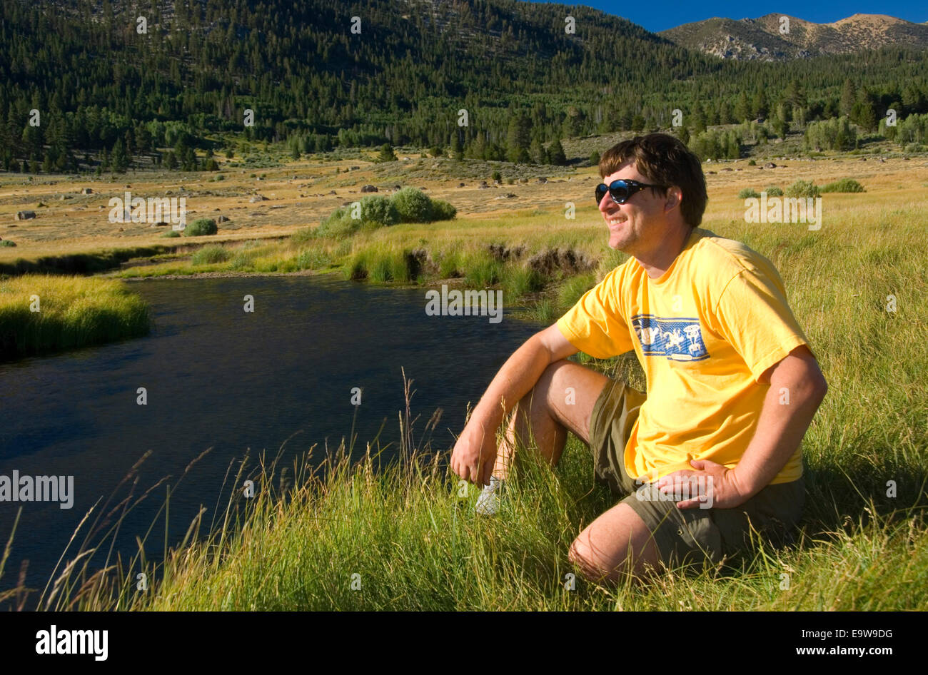Relaxing on West Fork Carson River, Hope Valley Wildlife Area, Carson