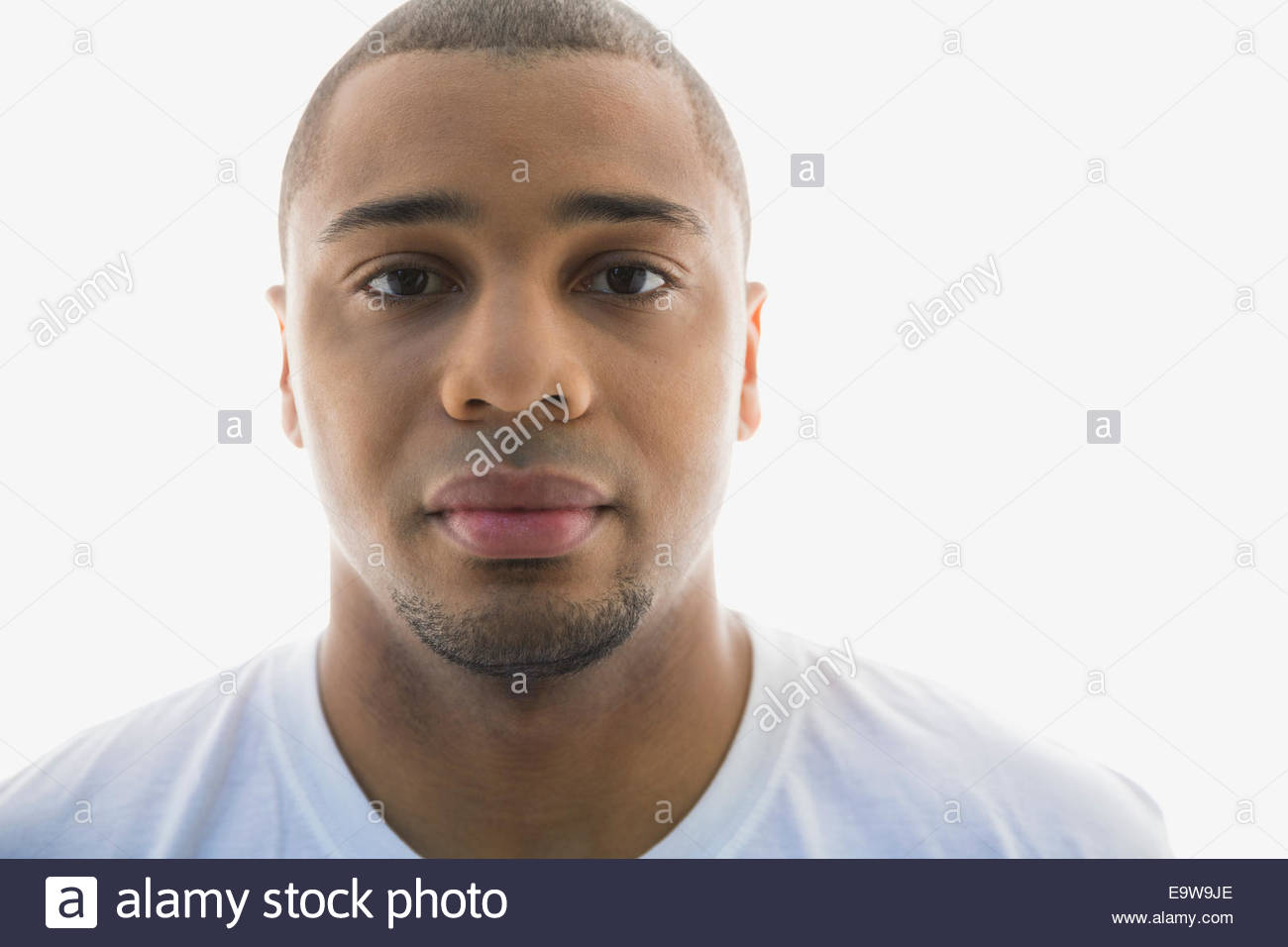 Close up portrait of serious man Stock Photo