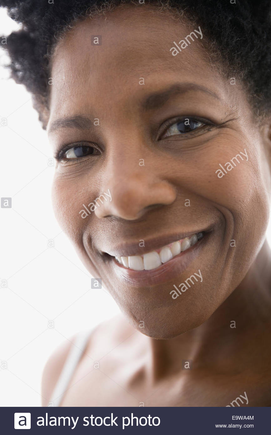 Woman smiling head shot hi-res stock photography and images - Alamy