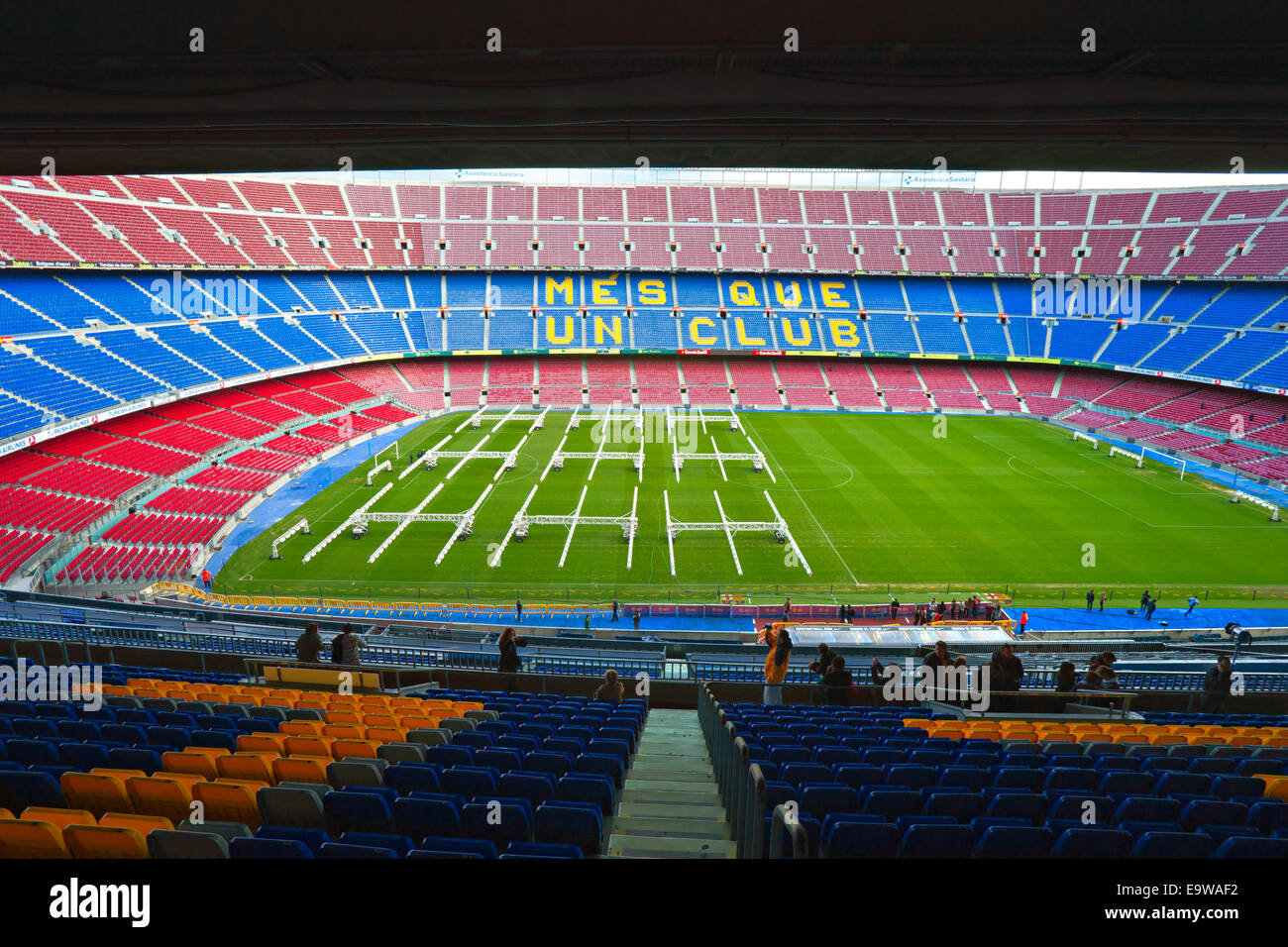 Camp Nou, Stadium of Football Club Barcelona on December 19, 2011 in Barcelona, Spain. Stock Photo