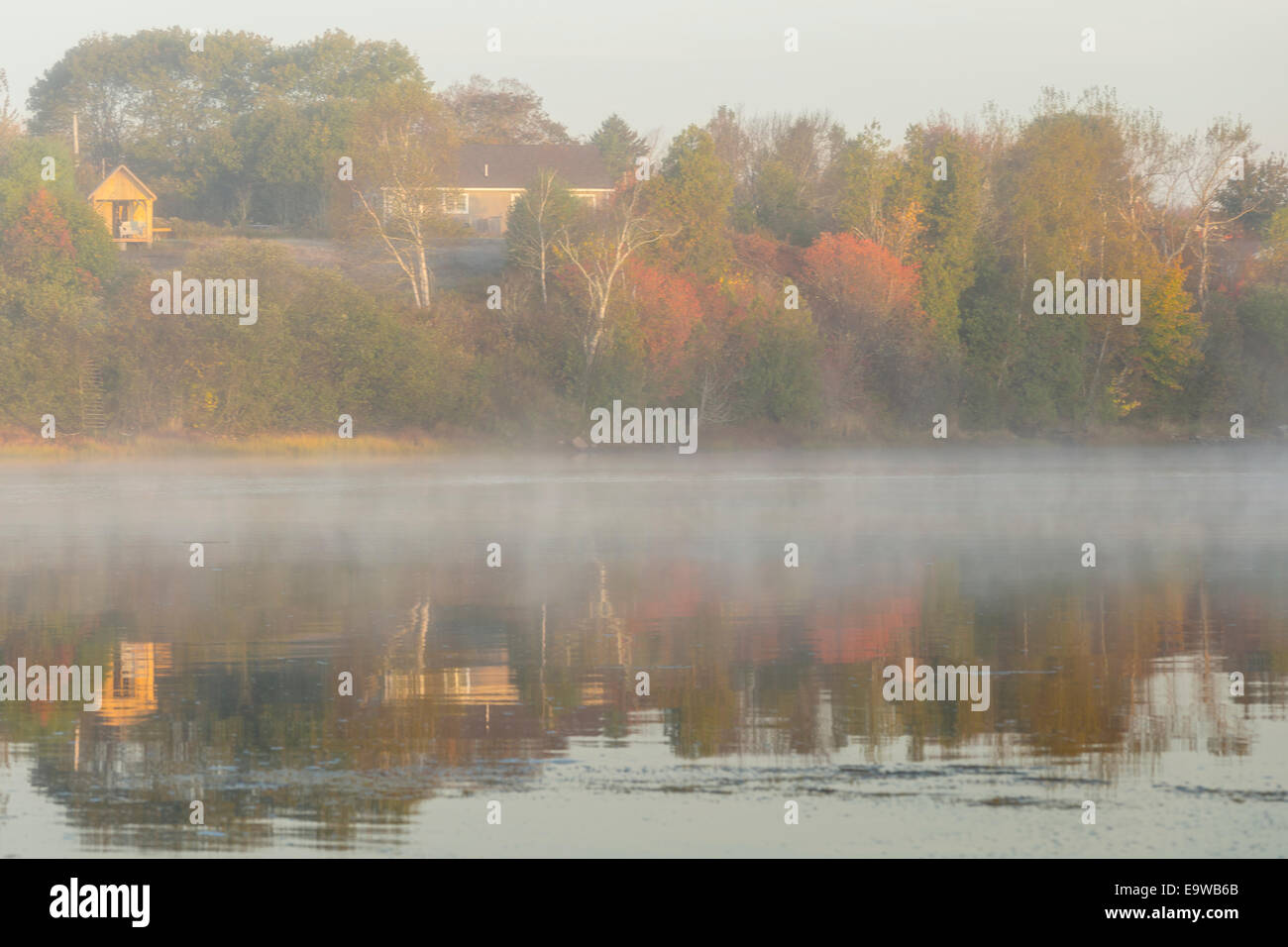 Sunrise on Moore Road in Winter Harbor, Maine Stock Photo Alamy
