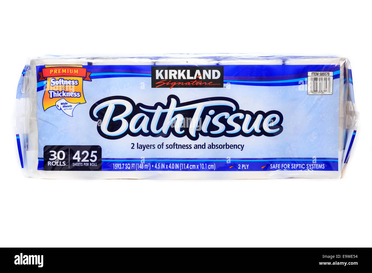 Costco bulk bag of Kirkland Signature Bath Tissue Toilet Paper with 30 rolls  Stock Photo - Alamy