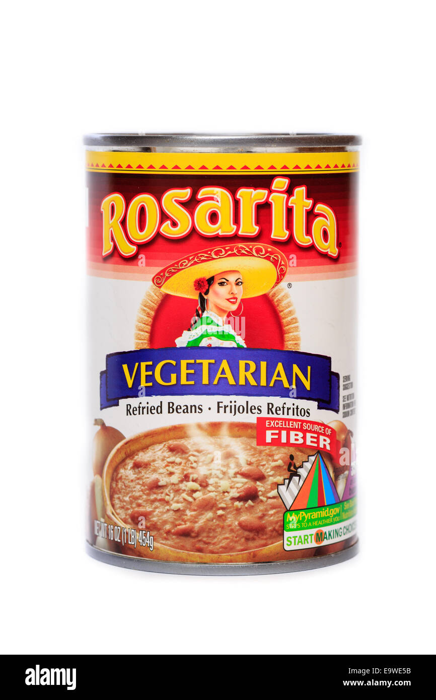 Rosarita brand canned Vegetarian Refried Beans Stock Photo Alamy