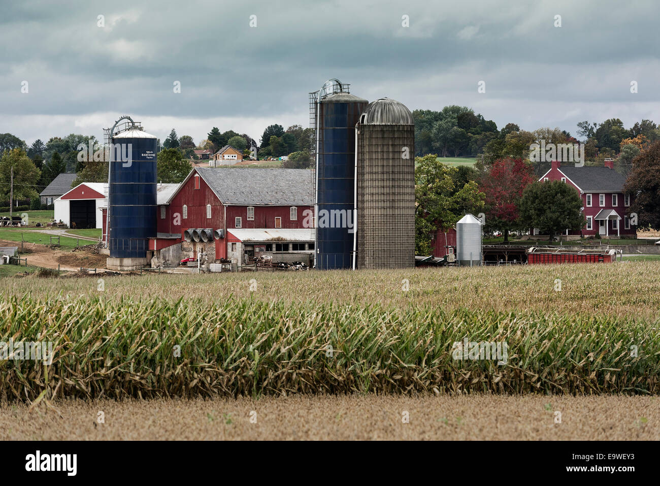 Farm in Lancaster County, Pennsylvania, USA Stock Photo