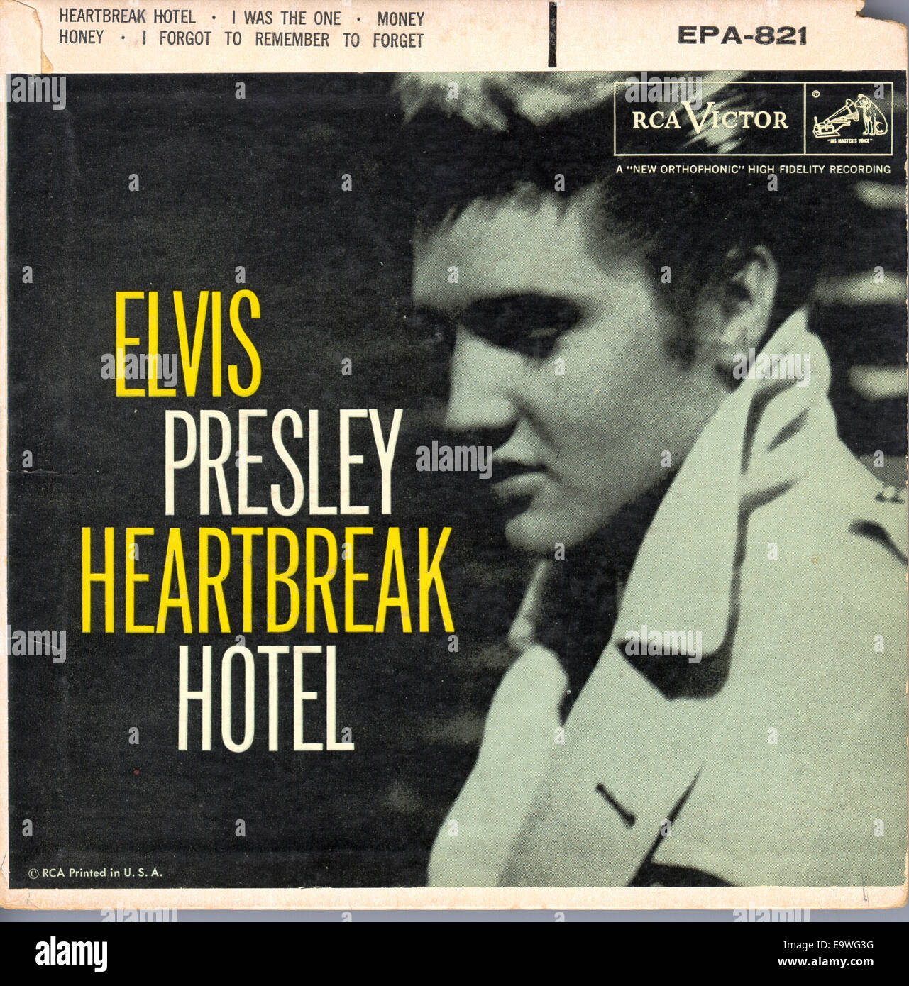 ELVIS PRESLEY SINGLE CIRCA 1950s. Courtesy Granamour Weems Collection.  Editorial use only. Stock Photo