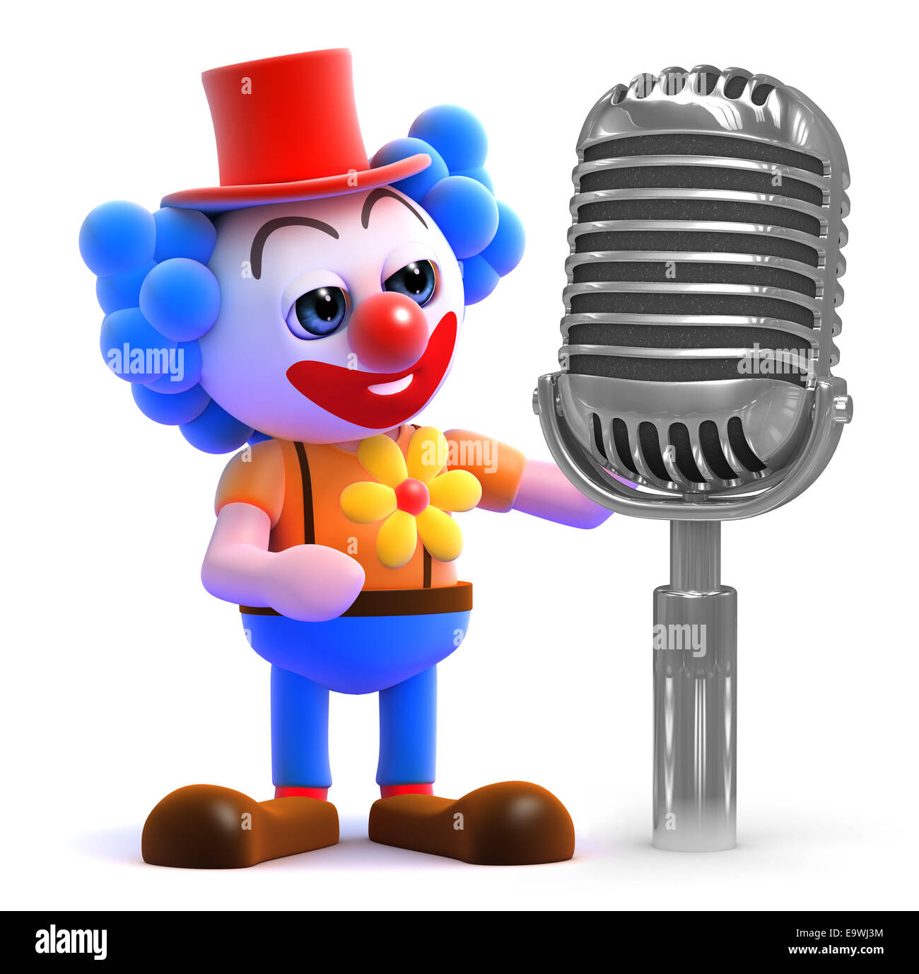 3d-render-of-a-clown-with-an-old-retro-radio-microphone-E9WJ3M.jpg