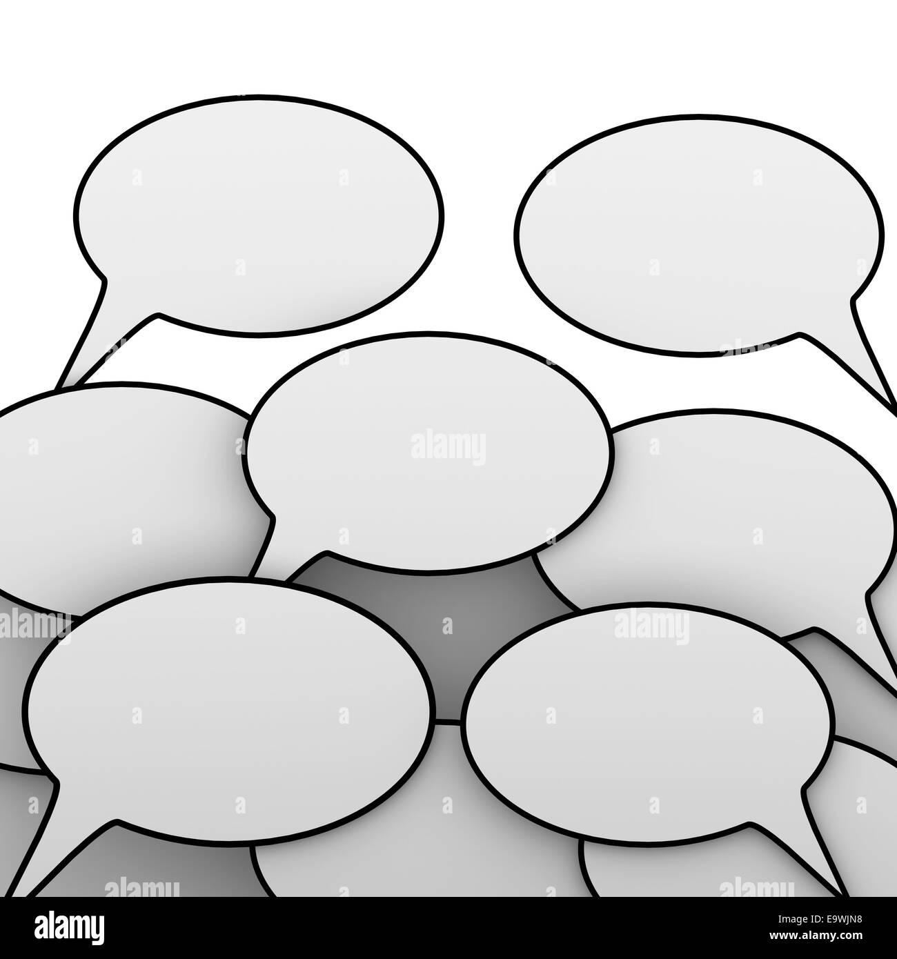 Chat bubbles 3d Black and White Stock Photos & Images - Alamy