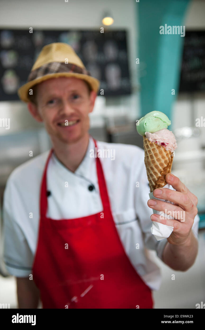 Valdis Ice cream shop by the old harbor in Reykjavik, Iceland Stock