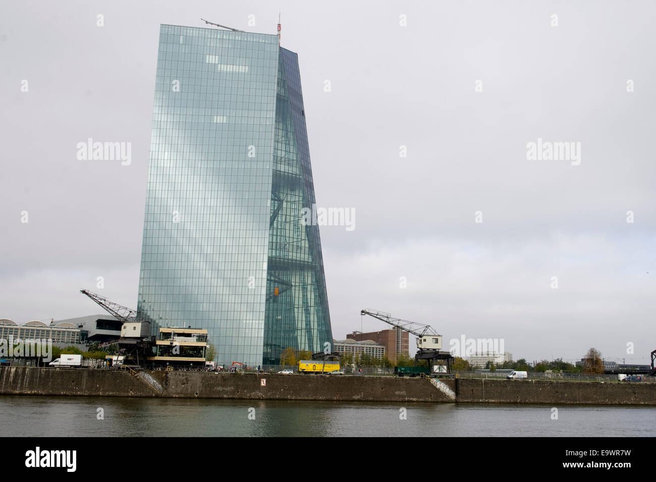 Picture of the new European Central Bank (EZB, ECB) in Frankfurt, taken on 27th October 2014 Stock Photo