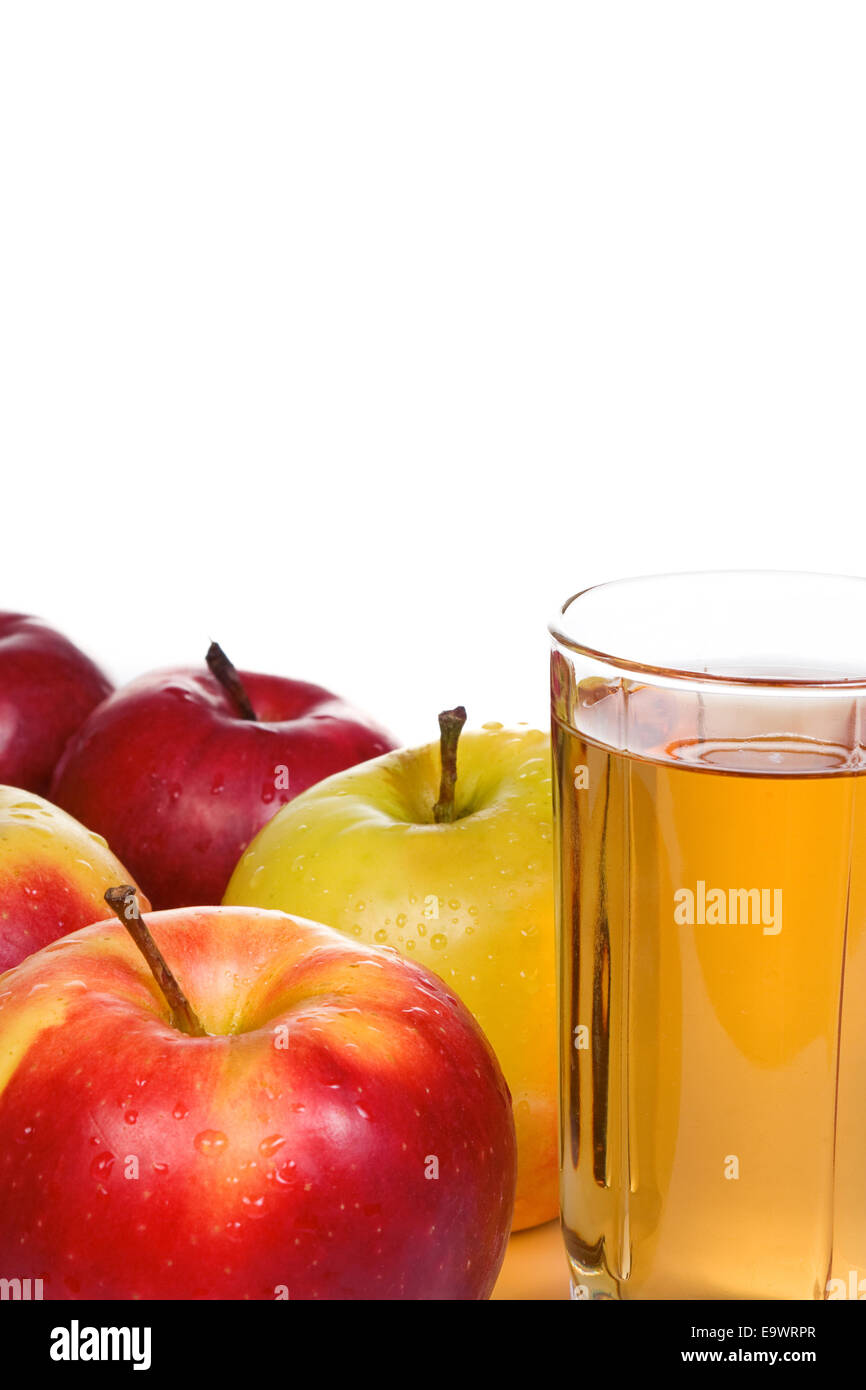 full glass with apple juice Stock Photo - Alamy