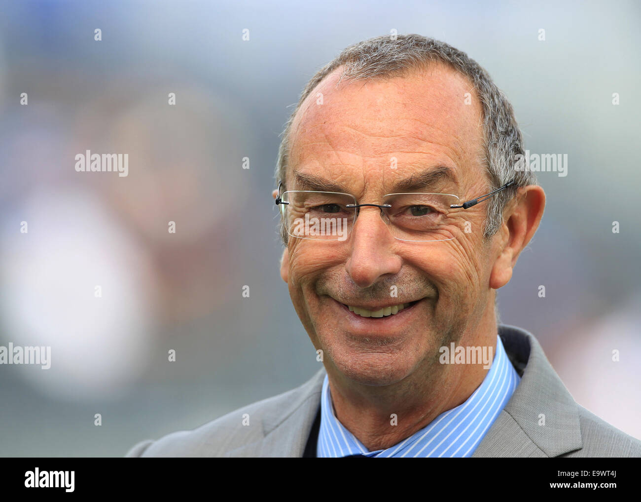 cricket - Sky commentator David "Bumble" Lloyd smiling portrait Stock Photo  - Alamy
