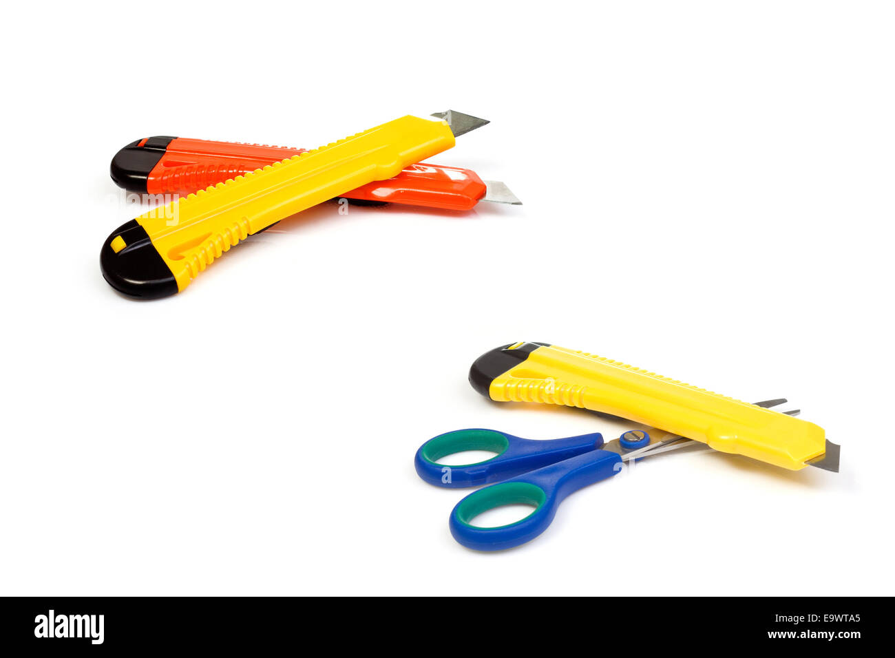 pair of cutting instruments at white Stock Photo Alamy