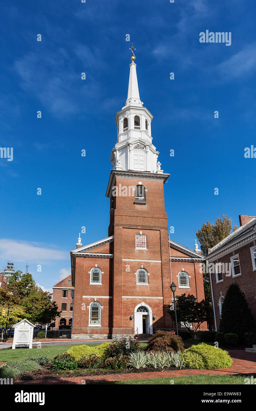 Holy Trinity Church is a historic Lutheran church located in Lancaster, Pennsylvania, USA Stock Photo