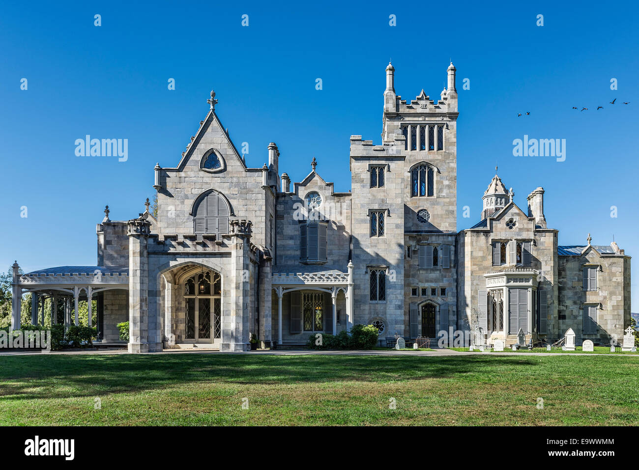 Lyndhurst Mansion, Tarrytown, New York, USA Stock Photo