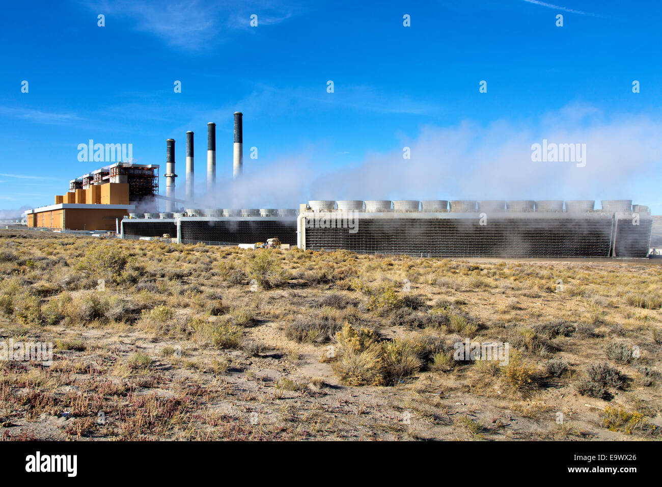 Jim Bridger Coal Power Plant, coal fired. Stock Photo
