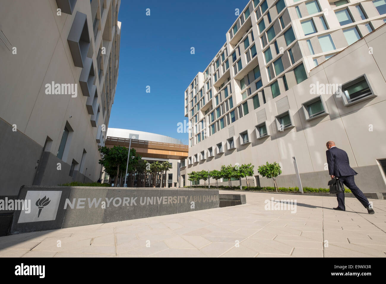 New Abu Dhabi campus of New York University (NYU) on Saadiyat Island in United Arab Emirates Stock Photo