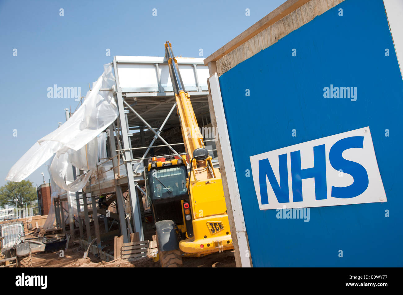 Construction site for NHS Stock Photo