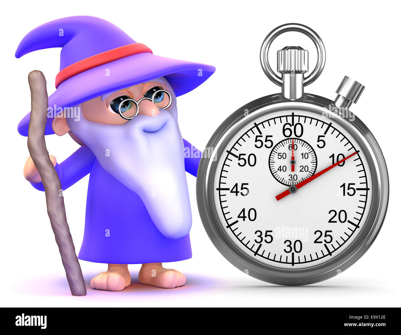 Silver magician cartoon man wand hi-res stock photography and images ...