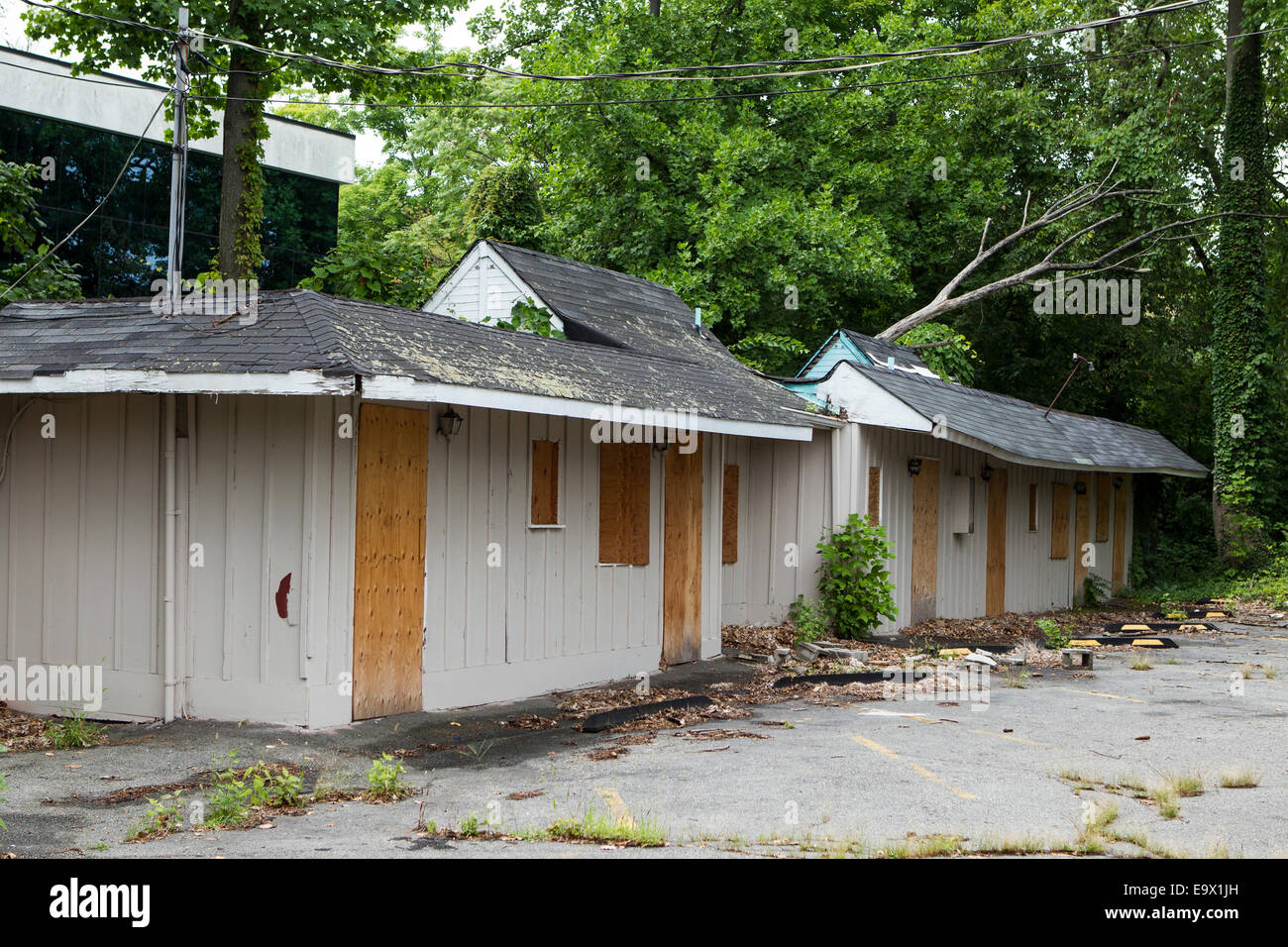 Old motel in Ramsey, New Jersey Stock Photo