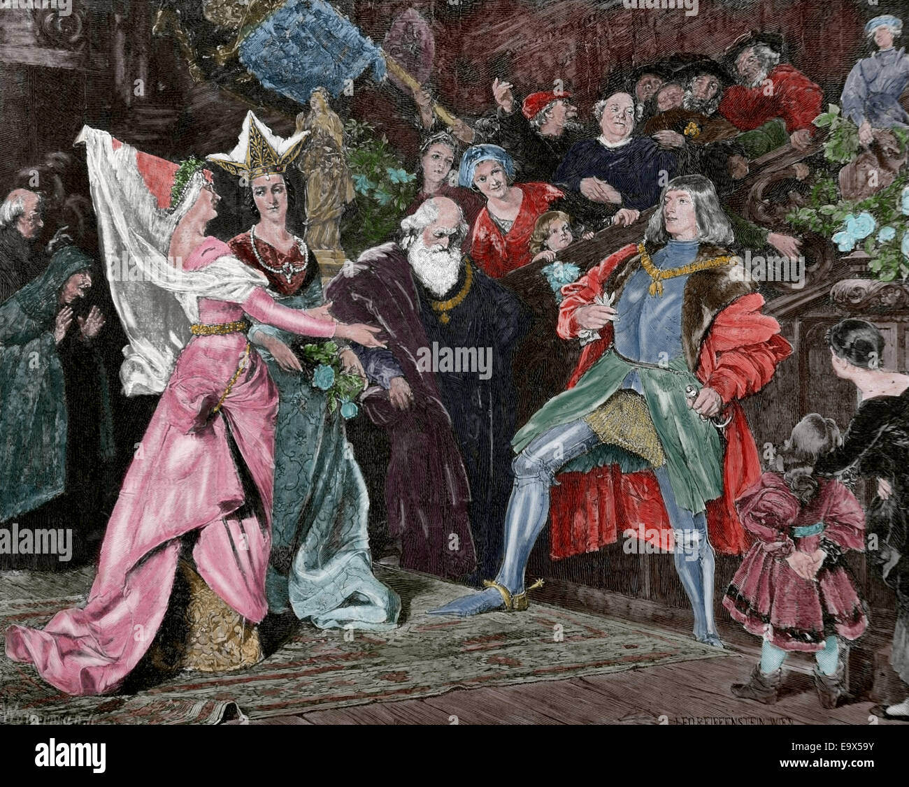 Maximilian I (1459-1519). Holy Roman Emperor. Mary of Burgundy (1457 ...