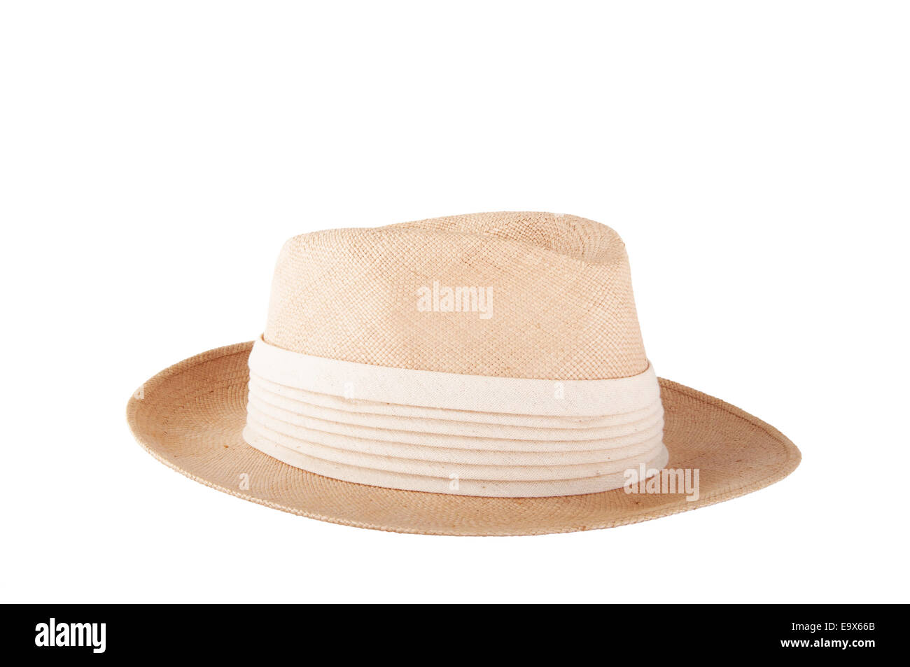 Panama hat - isolated over white Stock Photo