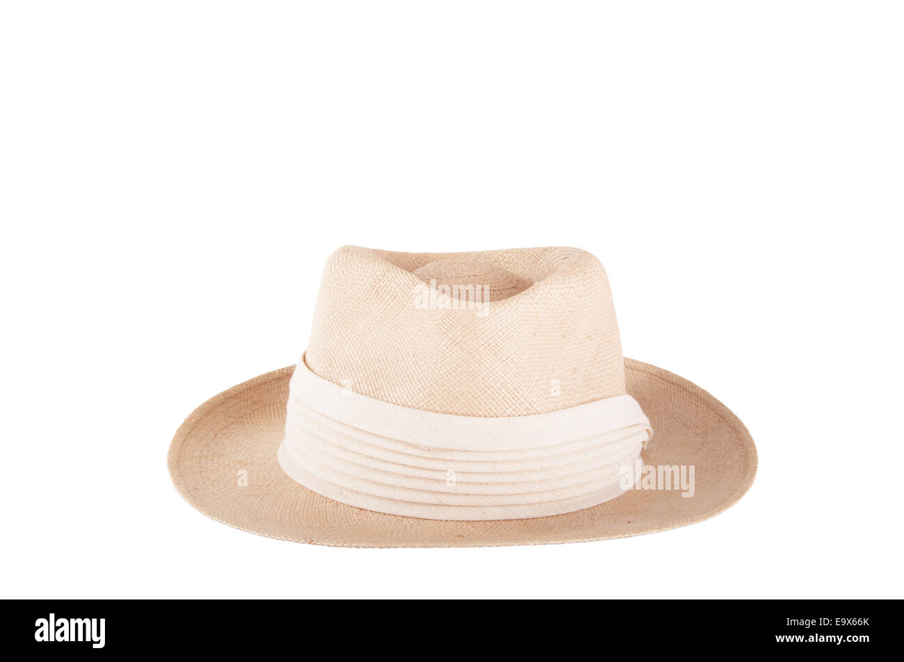 Panama hat - isolated over white Stock Photo