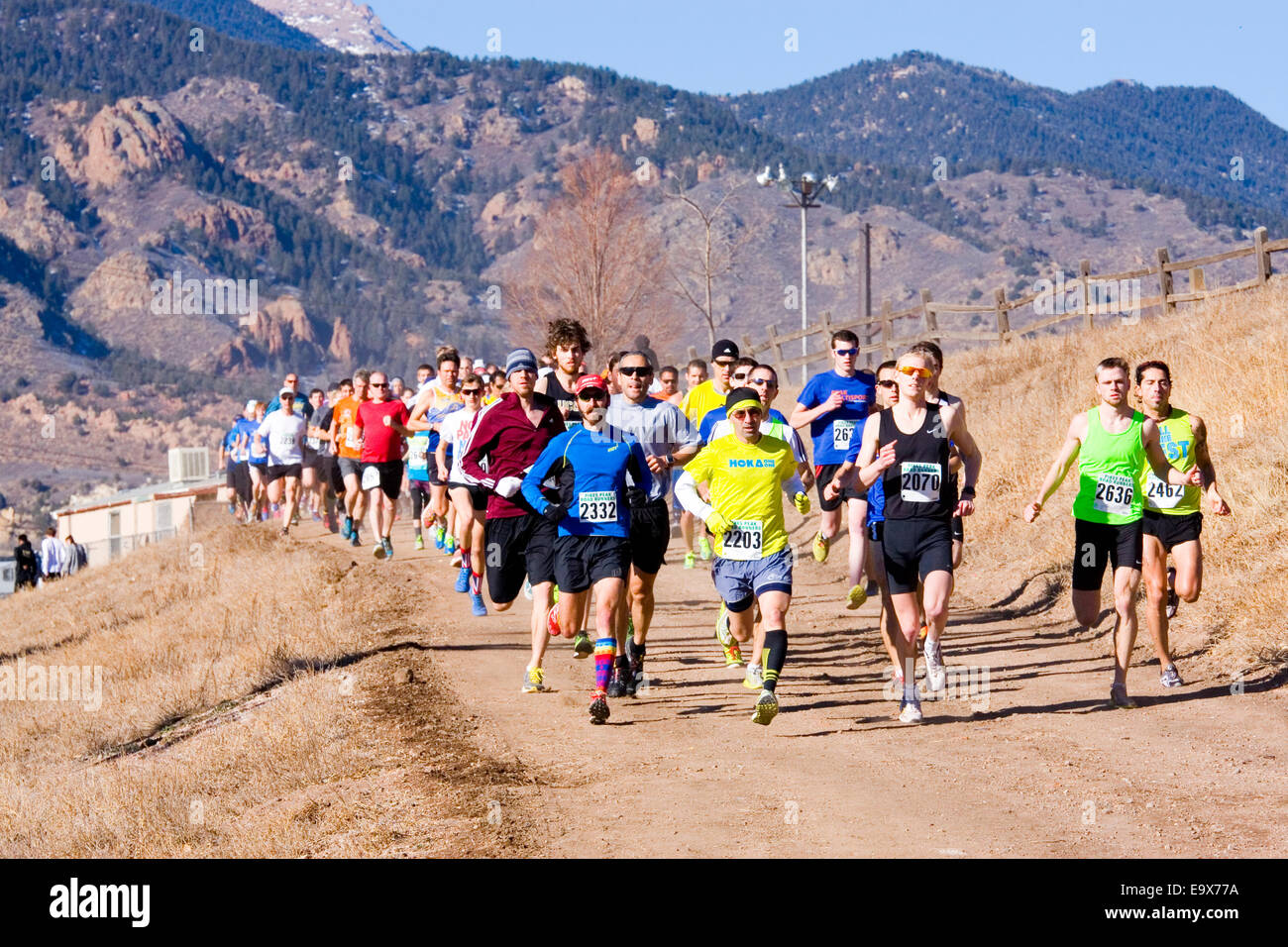 Pikes Peak Road Runners Winter Series Race Stock Photo