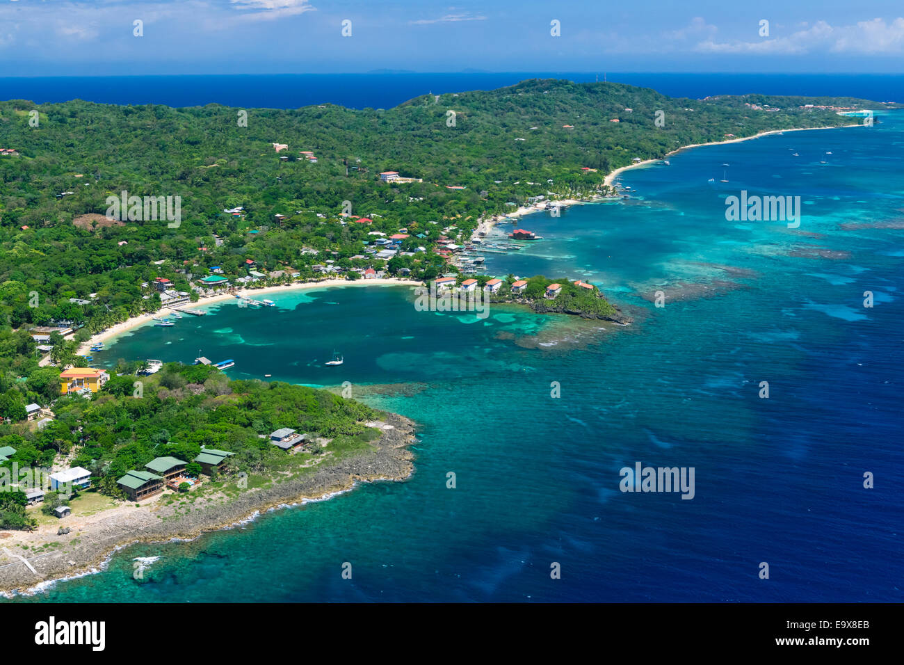 Aerial photo of Roatan #39 s West End at Half Moon Bay Stock Photo Alamy Aerial photo of Roatan #39 s West End at Half Moon Bay Stock Photo Alamy