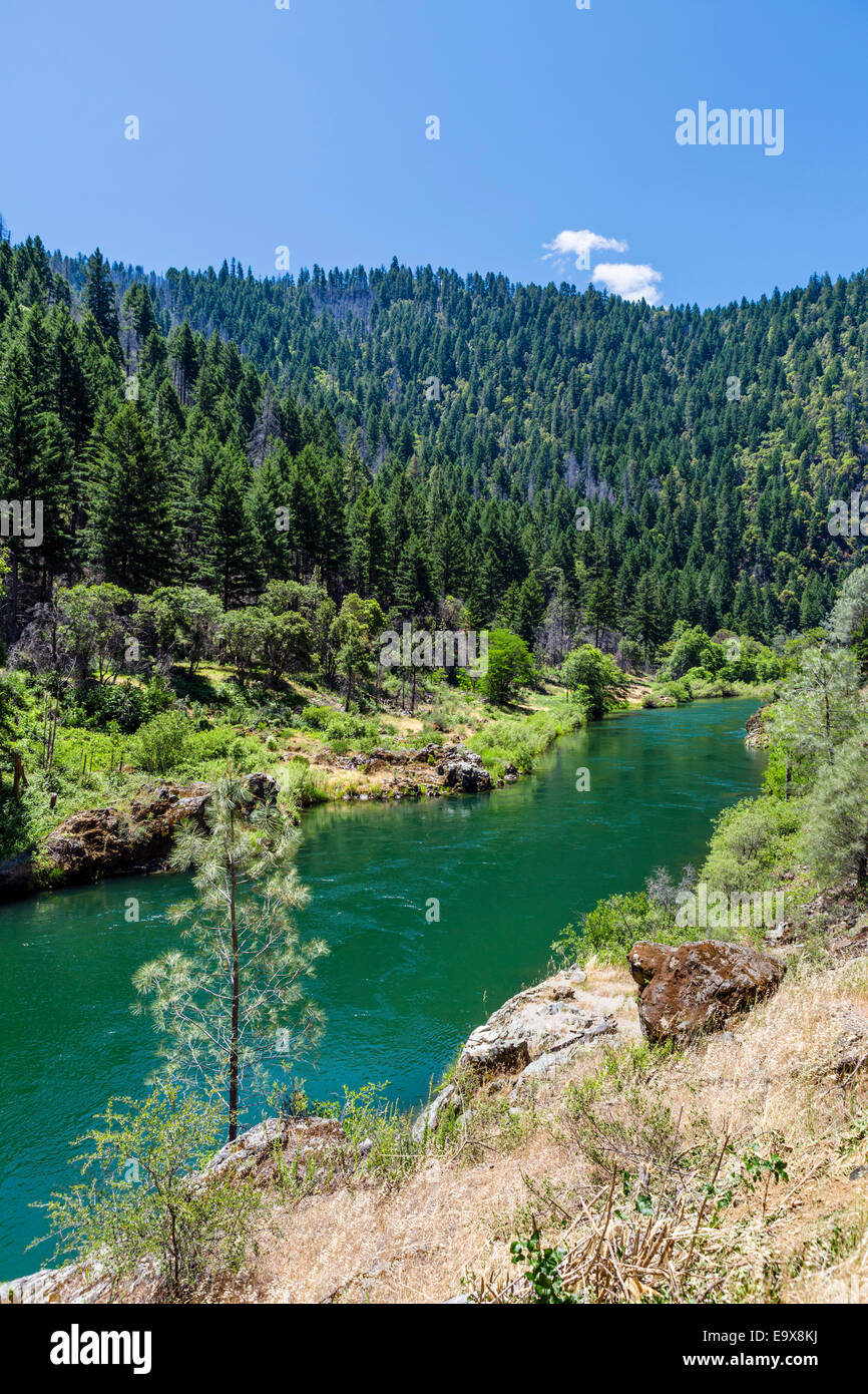 Trinity River in Shasta-Trinity National Forest, Northern California, USA Stock Photo