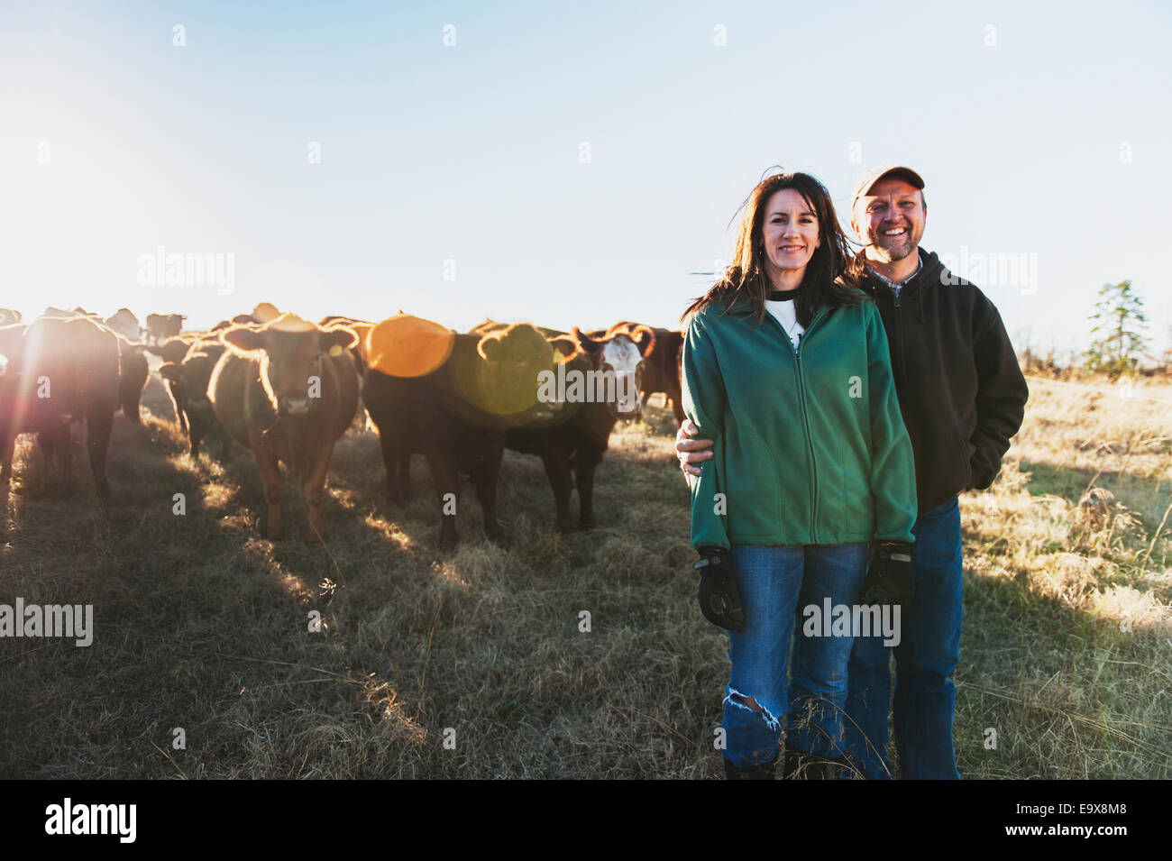 Farmer and his wife on the field hi-res stock photography and images ...