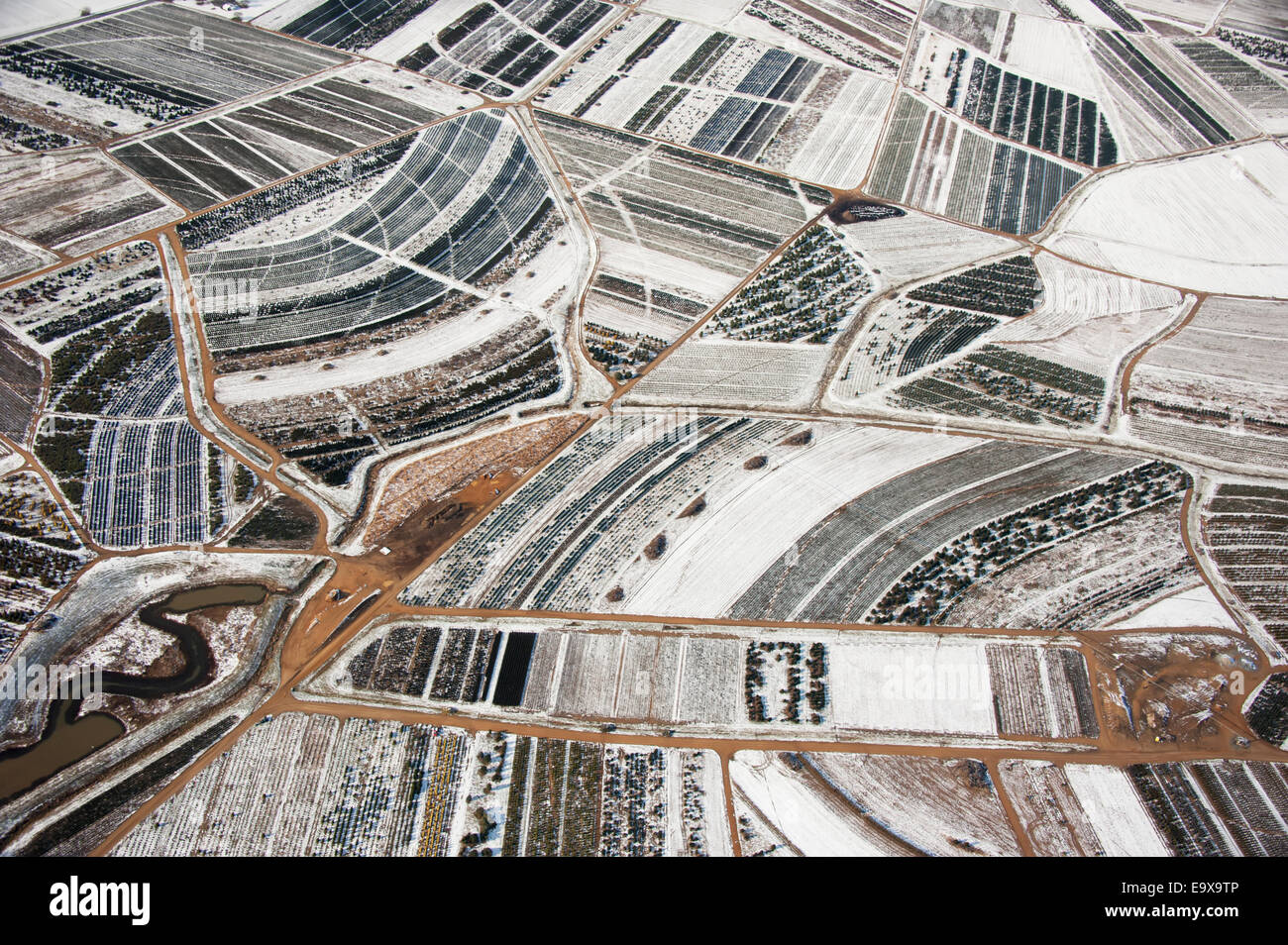 Aerial image of the upper eastern shore of Maryland; United Sates of America Stock Photo