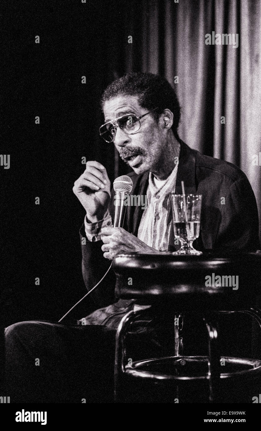 LOS ANGELES, CA – AUGUST 1: Comedian Richard Pryor at The Comedy Store in Los Angeles, California on August 1, 1995. Stock Photo
