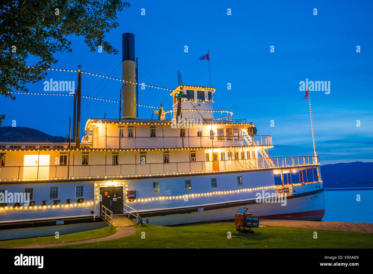 The sternwheeler S.S. Sicamous at Penticton, , British Columbia, Canada Stock Photo
