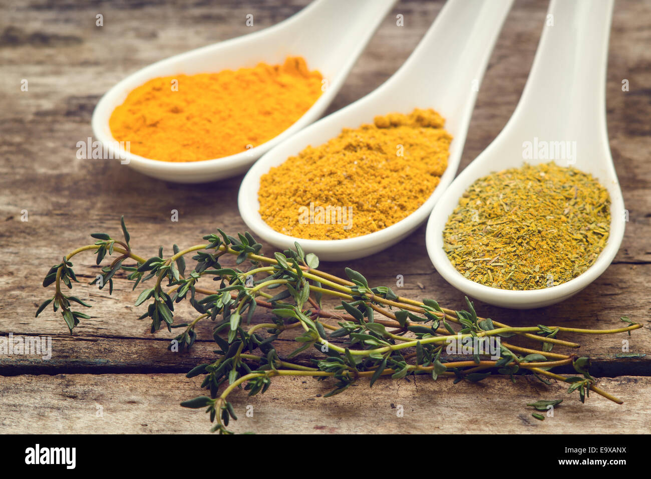 Herbs spices condiments on eastern hires stock photography and images