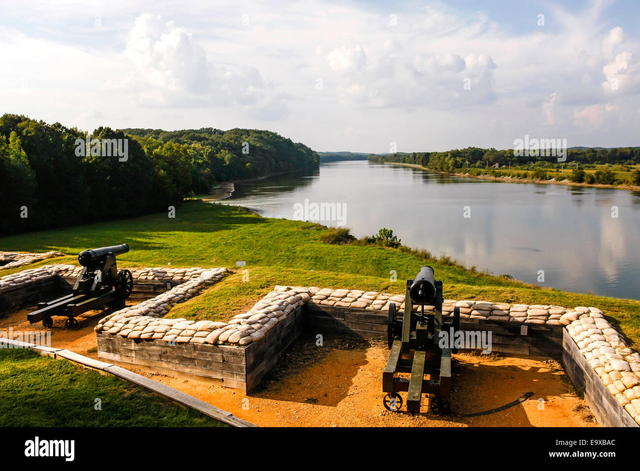 Cumberland River batteries of the Civil War at Fort Donelson in Tennessee  Stock Photo - Alamy