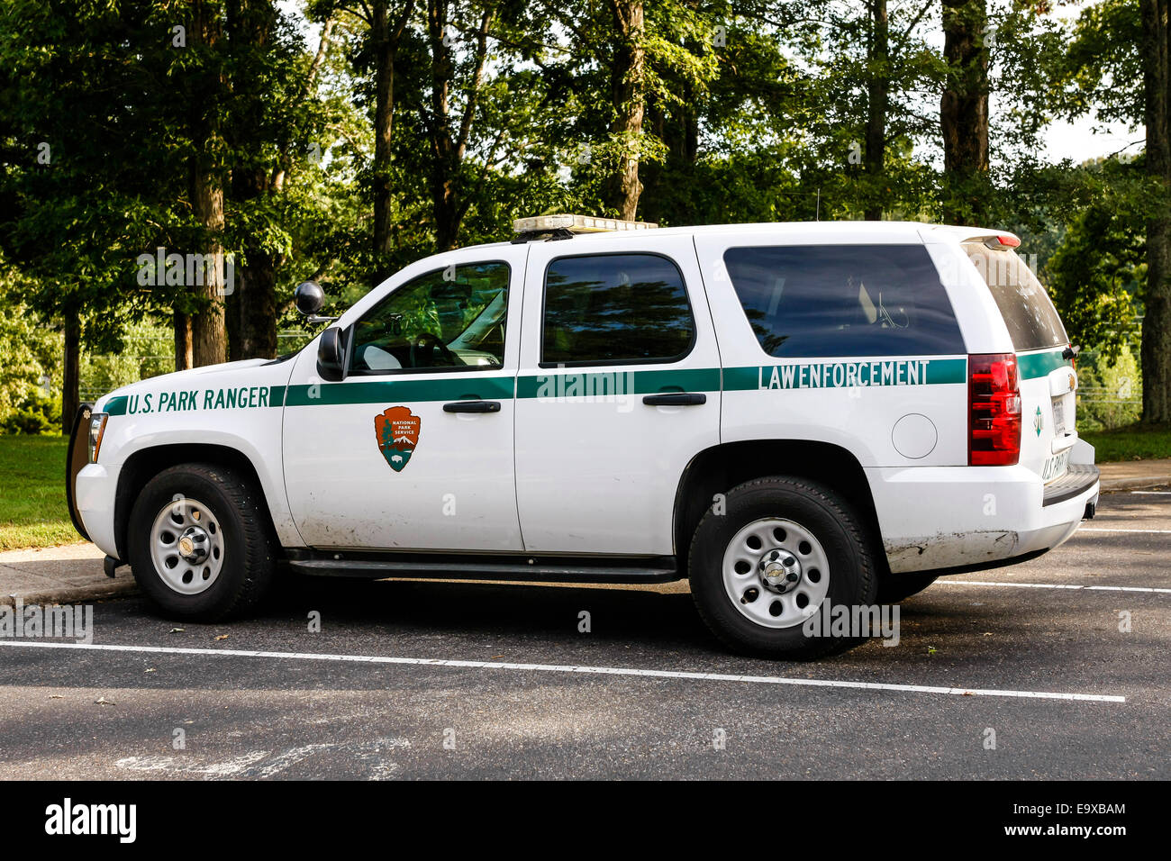 American National Parks Police Patrol SUV Stock Photo