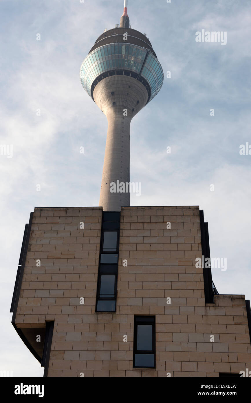 Rhine Tower Dusseldorf Germany Stock Photo