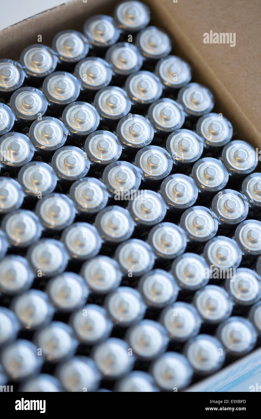 AA Batteries storage pack Stock Photo Alamy