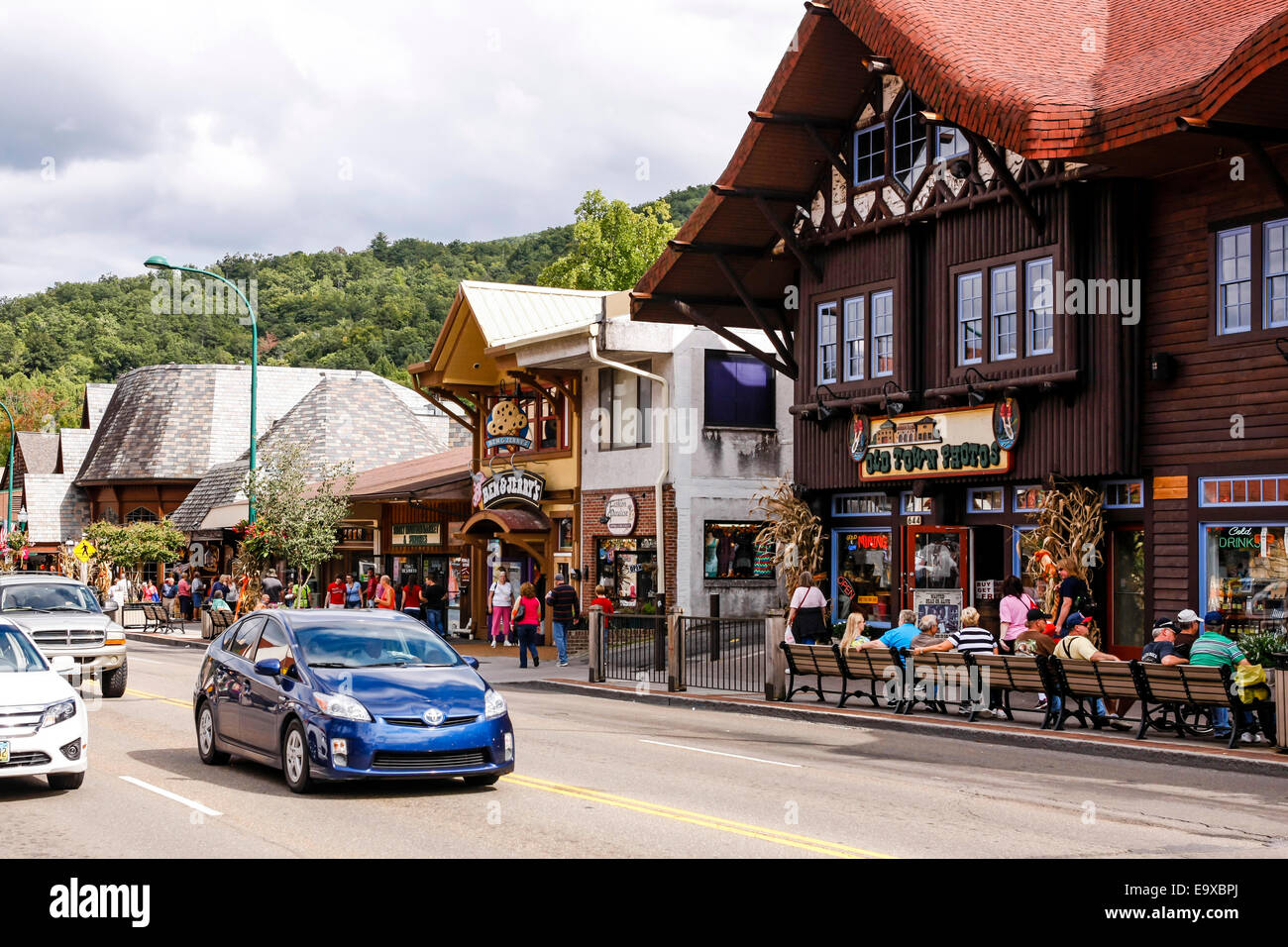 Main Street in downtown Gatlinburg Tennessee Stock Photo Alamy