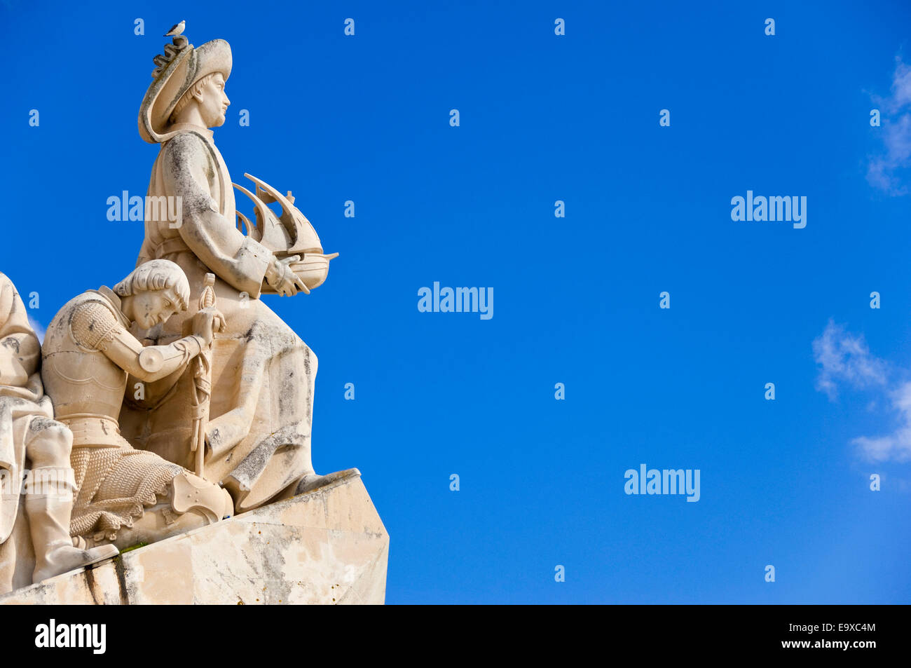 Horizontal close up view of the Monument to the Discoveries in Belem, Lisbon Stock Photo