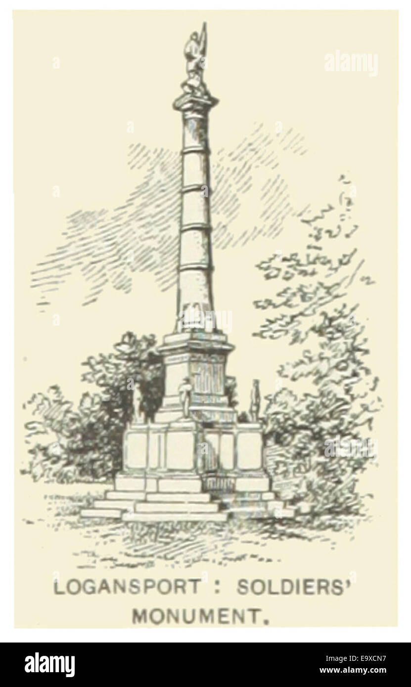 US-IN(1891) p241 LOGANSPORT, SOLDIERS' MONUMENT Stock Photo