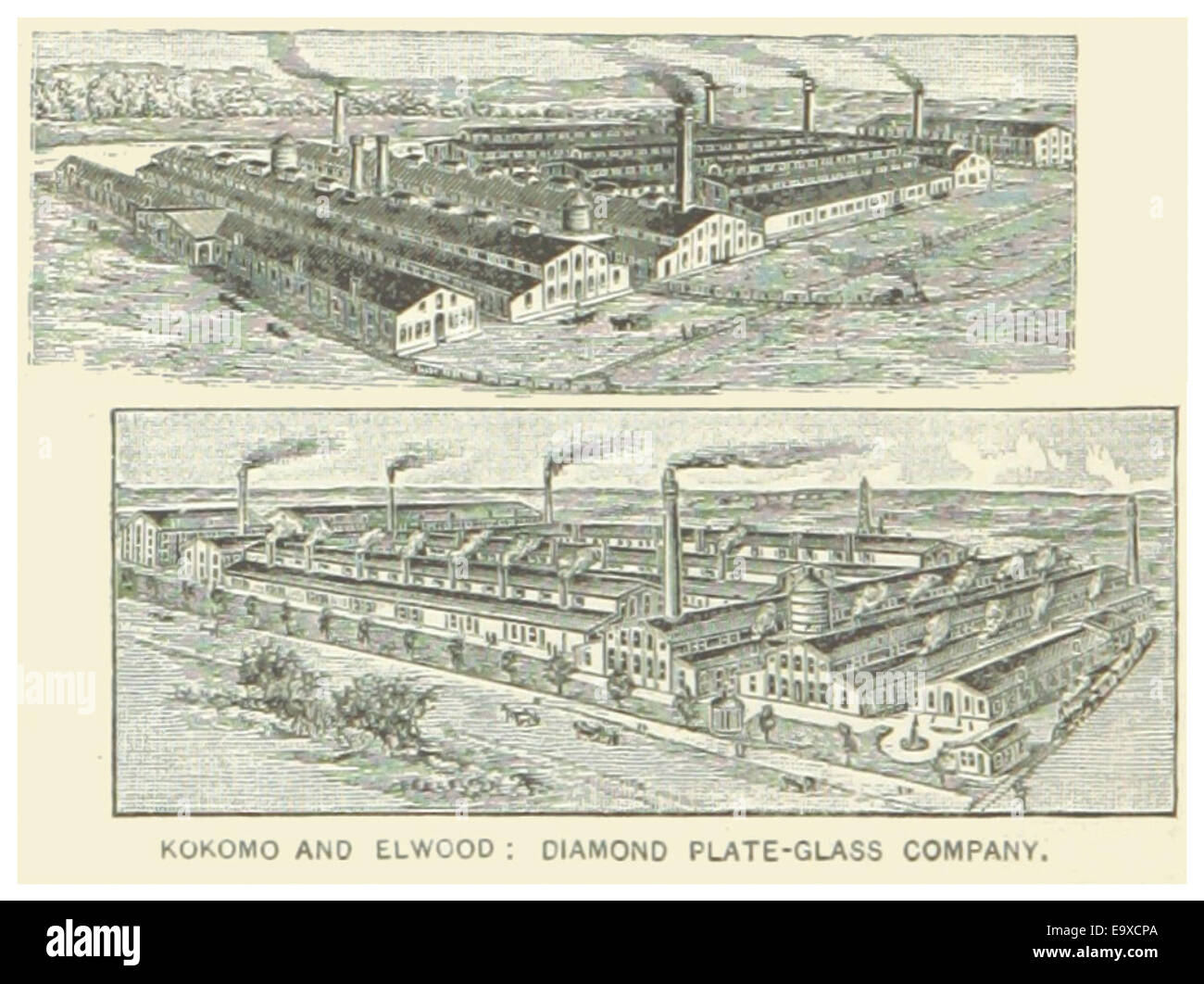 US-IN(1891) p248 KOKOMO AND ELWOOD, DIAMOND PLATE-GLASS COMPANY Stock Photo