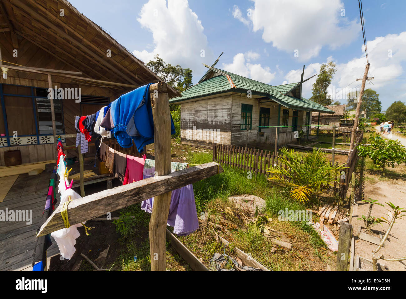 Stilt houses, Sei Sekonyer, Central Kalimantan, Borneo, Indonesia Stock ...