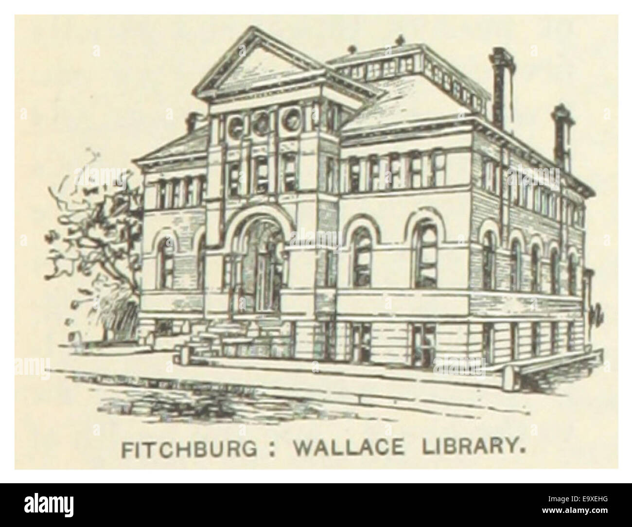 USMA(1891) p375 FITCHBURG, WALLACE LIBRARY Stock Photo Alamy